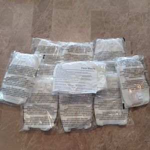 Fruit of the Loom Plain White Cloth Face Masks 45 Count Total 100% Cotton